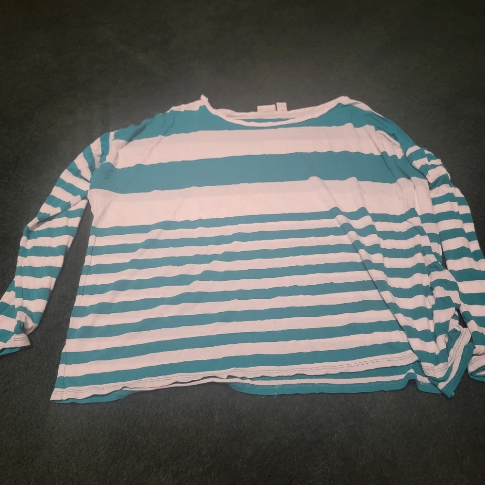 Blue and white very soft womens t shirt